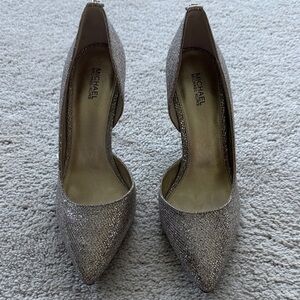 Michael Kors Sparkling Gold Heels Size 7 1/2